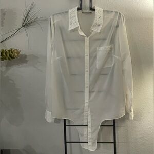 Elegant White Button Down Shirt